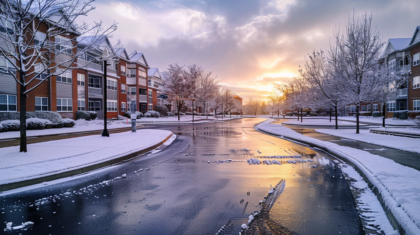 apartment entrance snow removal in St. Charles Missouri